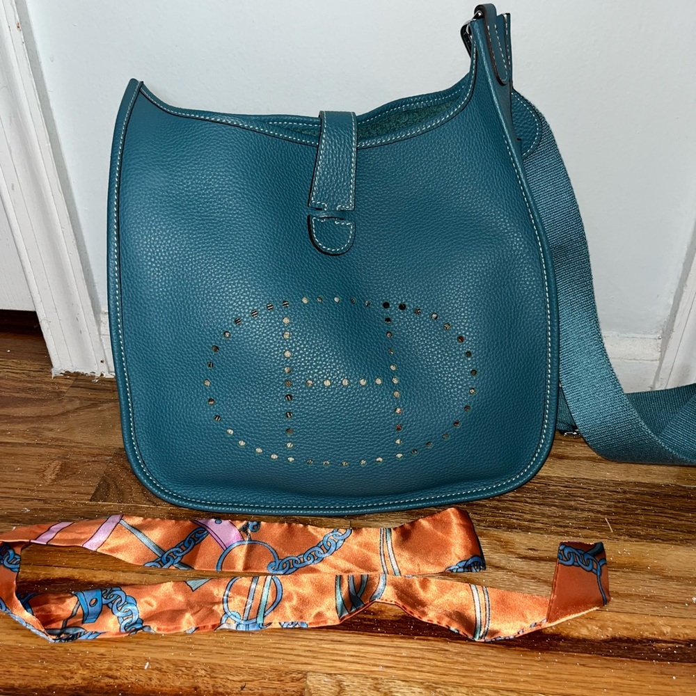Blue crossbody bag
